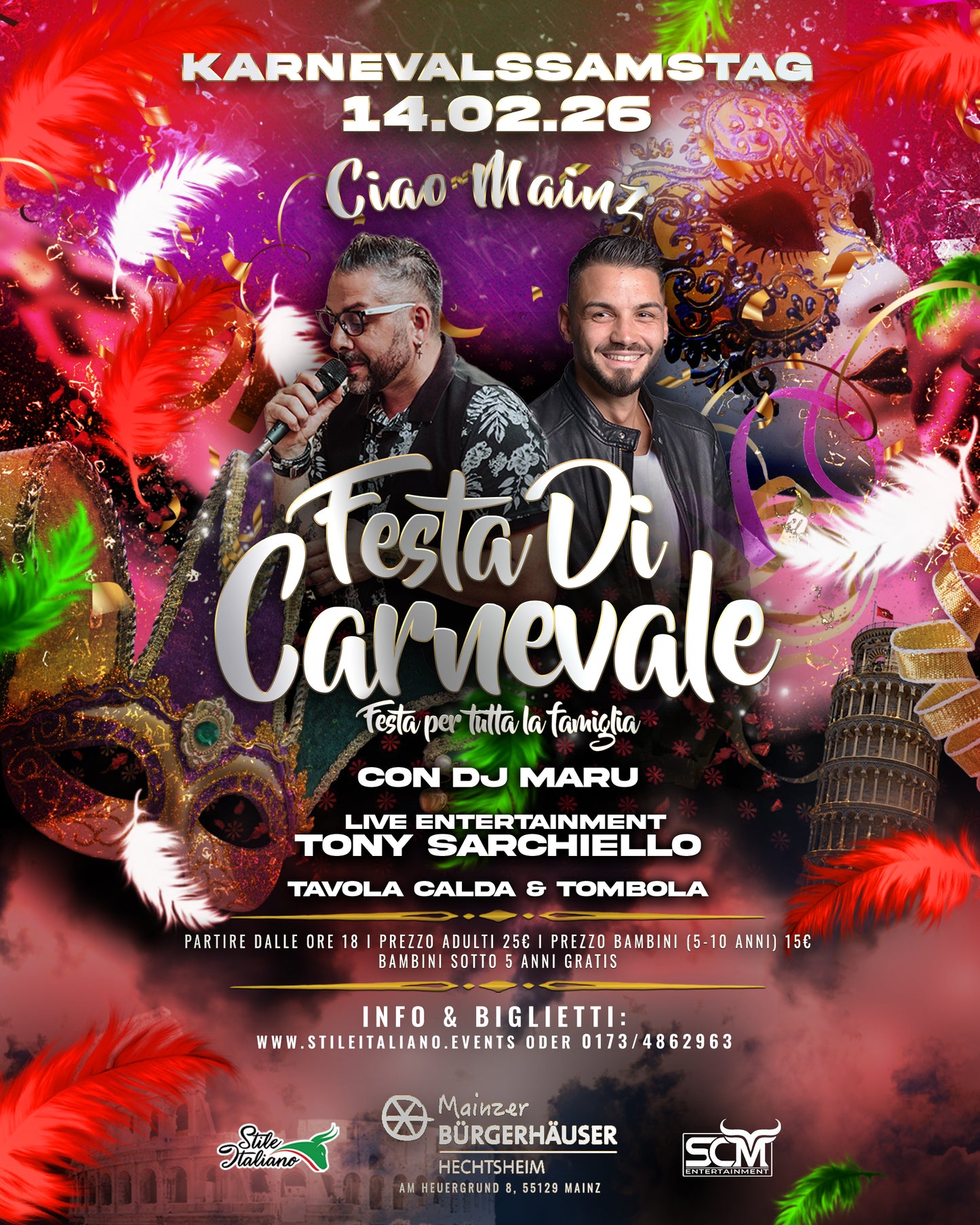 Carnevale Italiano - 14.02. MAINZ - Festa per tutta la Famiglia