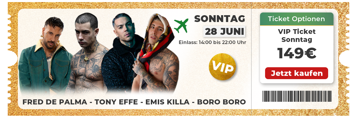 VIP-Tagesticket Sonntag - Festival Stile Italiano