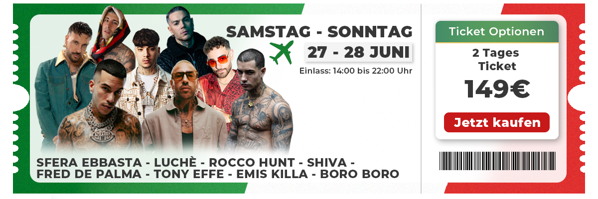 Wochenendticket - Sa. + So.- Festival Stile Italiano