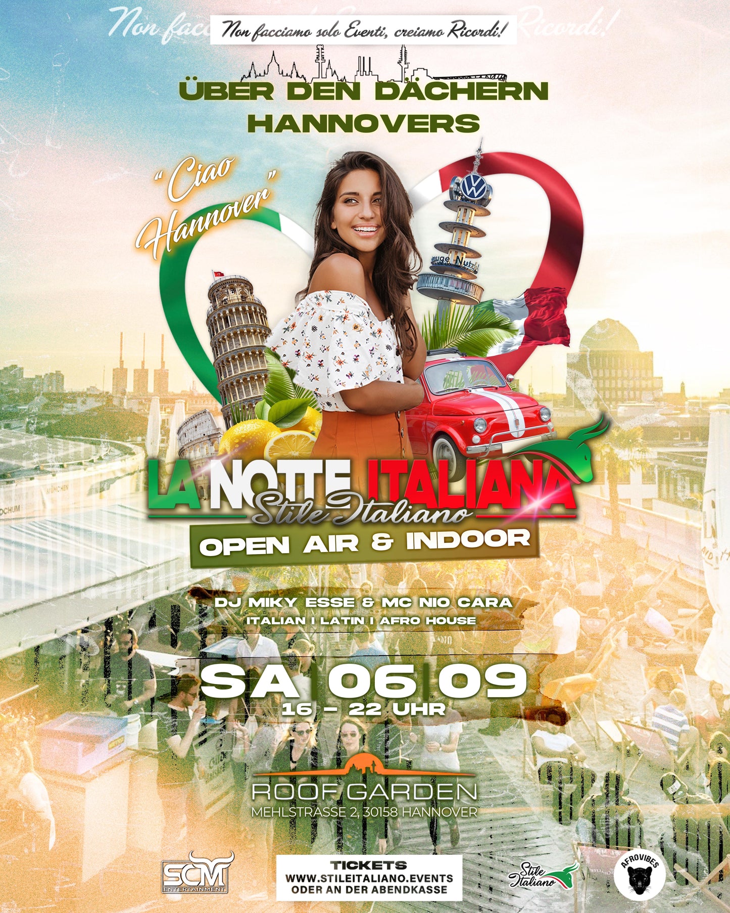 La Notte Italiana Open Air & Indoor • 06.09 Hannover Roof Garden