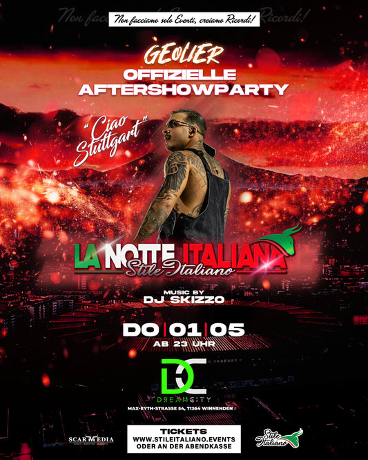 Notte Italiana Aftershowparty Geolier • Stuttgart