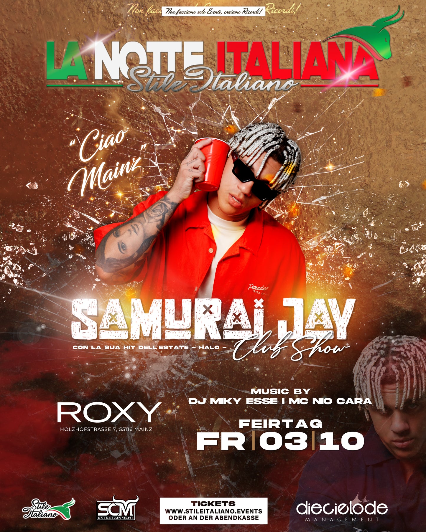 Notte Italiana 3.10 Mainz - Samurai Jay Live