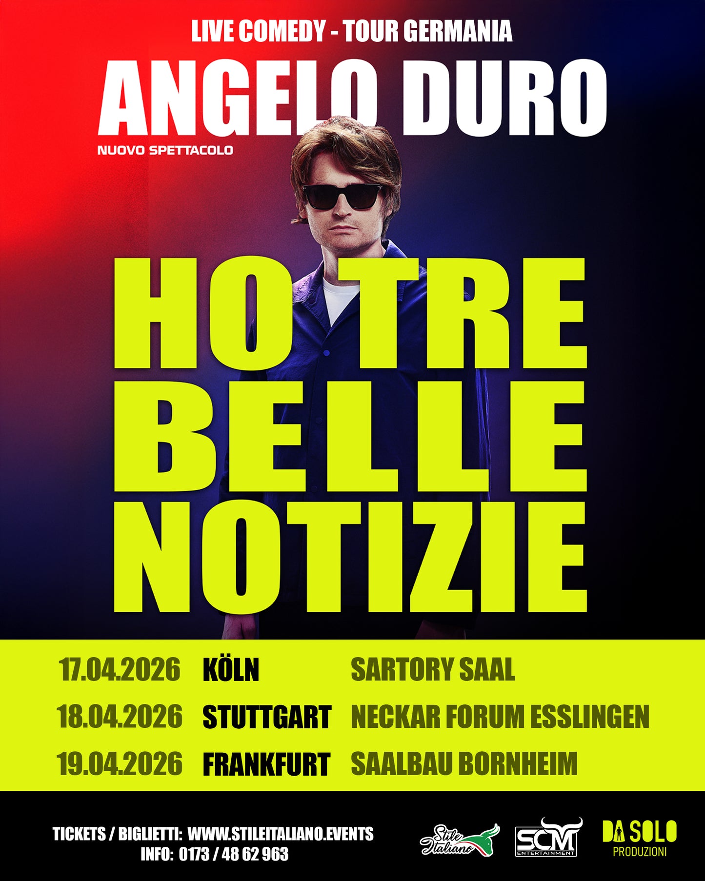 Angelo Duro – Tour Germania
