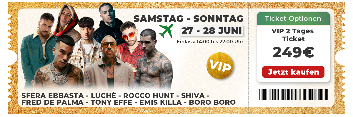 VIP-Wochenendticket - Sa. + So.- Festival Stile Italiano