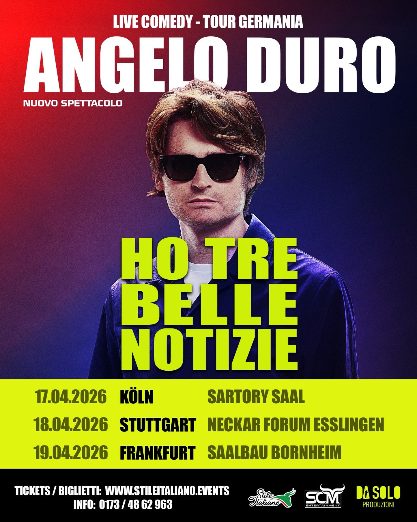 Angelo Duro – Tour Germania