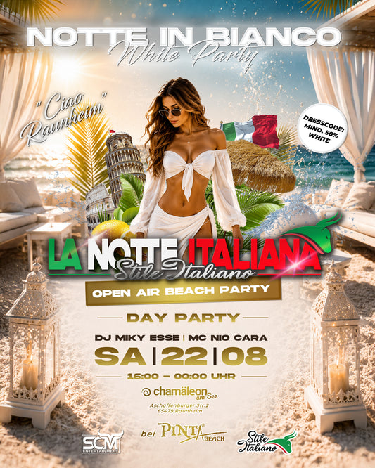 Notte in Bianco Beach - Day Party 22.08 Raunheim Pinta Beach