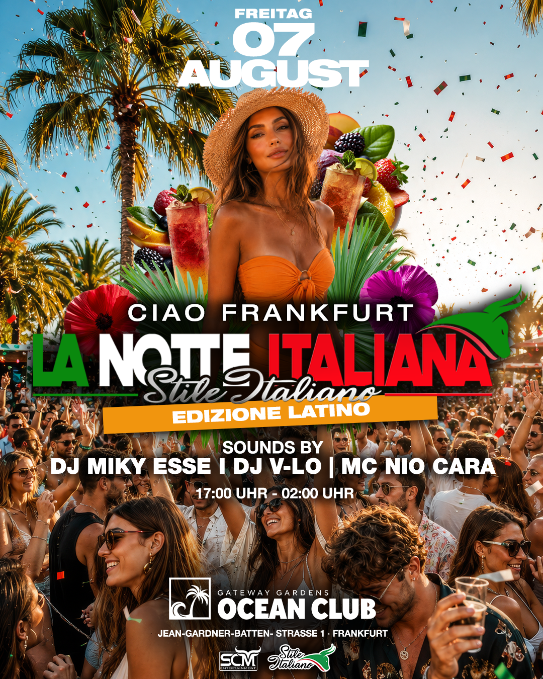 La Notte Italiana Open Air - 07.08 Oceans FRANKFURT - Edizione Latino